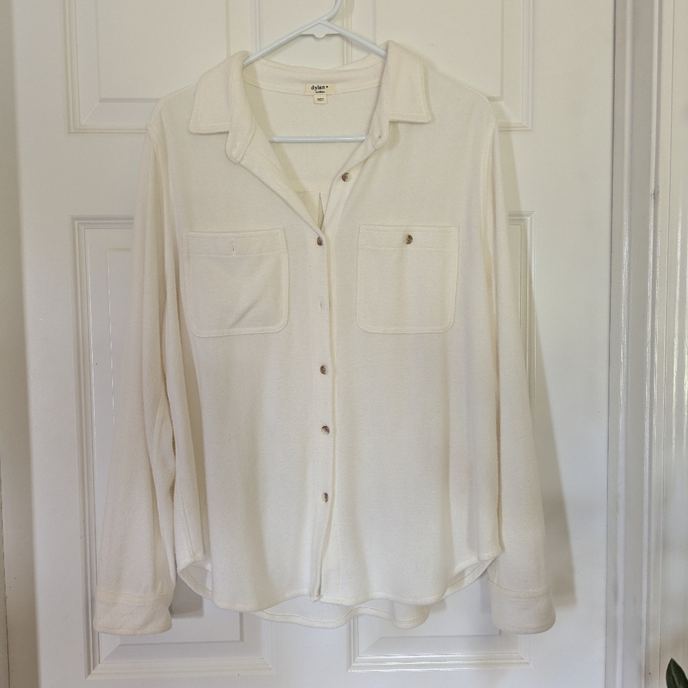dylan Women's White Button-Up Shirt